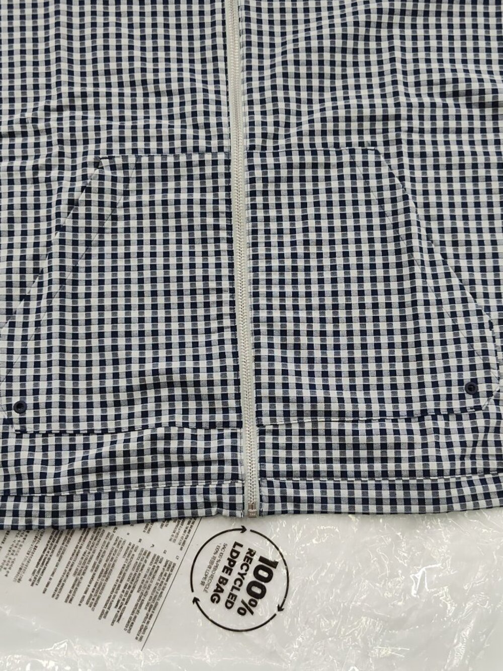 Women's Adidas Ultimate 365 Gingham Zip Jacket w/Pockets Navy Size L   P#637@CMK - Picture 4 of 9